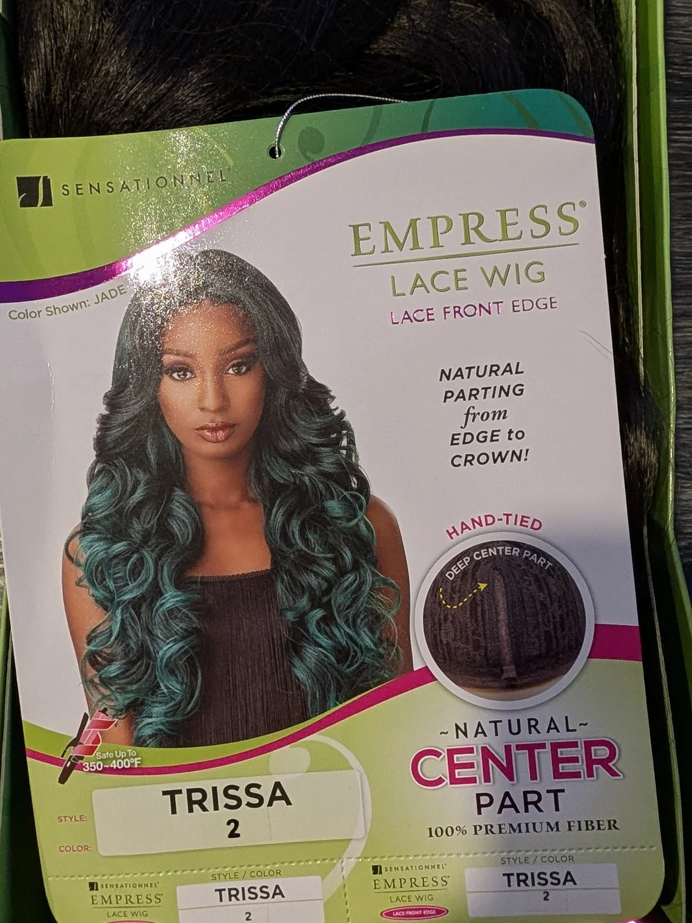 Sensationnel Empress Natural Center Part Synthetic Lace Front Edge Wig TRISSA